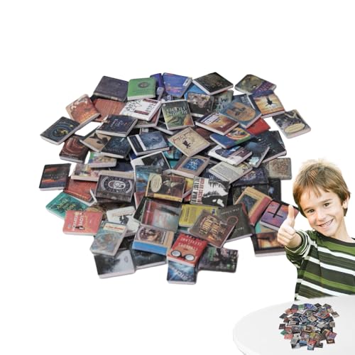 Puppenhaus Bücher 3-teilig – Puppenhausstudio, Spielzeug für Spielmöbel | Bücher für das Dollhousee-Studierzimmer, zeitlose Sortimentsbücher von Generic