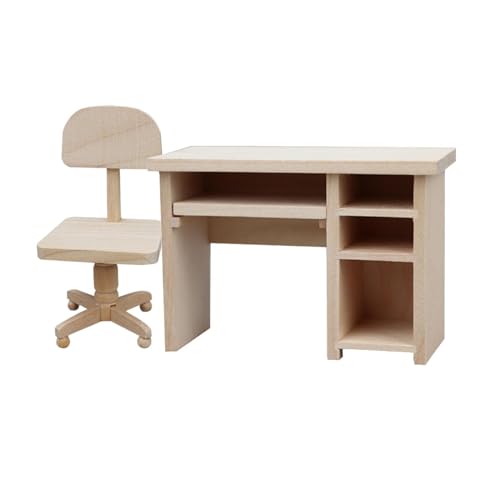 Puppenhaus Miniatur Büroschreibtisch Und Stuhl, Moderne Möbel, Handgefertigtes Einzigartiges Modell Als Geschenk Puppenhaus Miniatur Büroschreibtisch Und Stuhl, Moderne Möbel, Handgefertigtes Einzigartiges Modell Als Geschenk von Generic