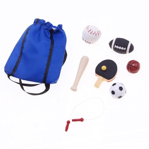 Puppenhaus Miniatur-Sport-Set, Sportspielzeug, Spielen, kompaktes Puppenhaus-Zubehör für die Schule, Party, Gastgeschenk, Spielzimmer, Kinder Puppenhaus Miniatur-Sport-Set, Sportspielzeug, Spielen, kompaktes Puppenhaus-Zubehör für die Schule, Party, Gastgeschenk, Spielzimmer, Kinder von Generic