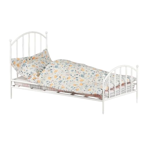 Puppenhaus-Miniaturbett, Miniatur-Metallbett, Vintage-Metall-Puppenbett, Puppenhaus-Bett-Modell, Vintage-Modell, Puppenhaus-Bett, Maßstab 1:12, für Puppenhaus-Hotel, Kinderzimmer, Schlafzimmer. Puppenhaus-Miniaturbett, Miniatur-Metallbett, Vintage-Metall-Puppenbett, Puppenhaus-Bett-Modell, Vintage-Modell, Puppenhaus-Bett, Maßstab 1:12, für Puppenhaus-Hotel, Kinderzimmer, Schlafzimmer. von Generic