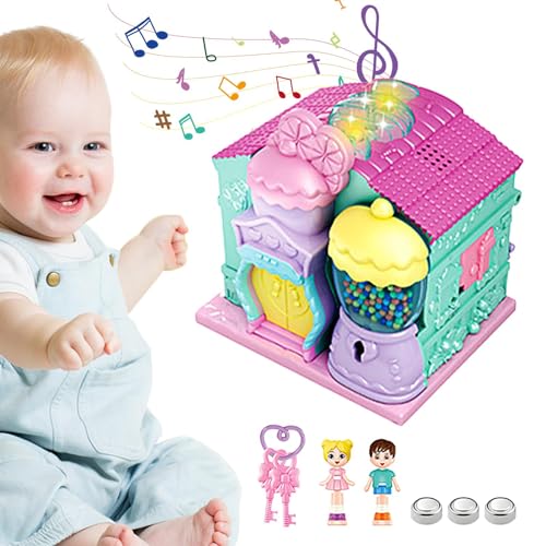 Puppenhaus Prinzessinnenschloss - Spielzeugbausimulationsspiel mit Lichtern, Dream Puppenhausmöbel, rosa Spielzeug für Mädchen, Weihnachtsdekorationen für Puppenhäuser Puppenhaus Prinzessinnenschloss - Spielzeugbausimulationsspiel mit Lichtern, Dream Puppenhausmöbel, rosa Spielzeug für Mädchen, Weihnachtsdekorationen für Puppenhäuser von Generic