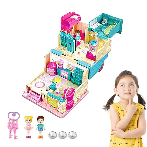 Puppenhaus Schloss - Set für Kleinkinder, Prinzessin, magische und Schloss, Musikspielzeug - Schloss, Musikspielzeug, Puppenhaus mit Lichtern, Puppenhaus von Ensu Puppenhaus Schloss - Set für Kleinkinder, Prinzessin, magische und Schloss, Musikspielzeug - Schloss, Musikspielzeug, Puppenhaus mit Lichtern, Puppenhaus von Ensu von Generic