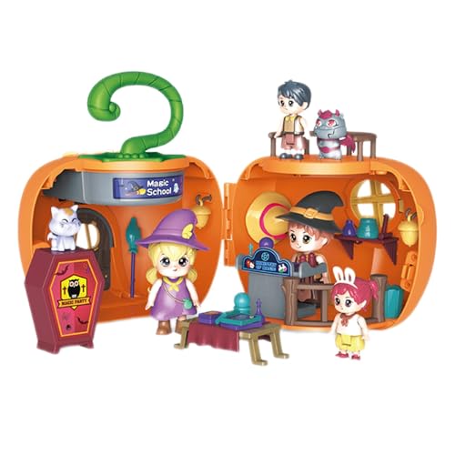 Puppenhaus-Set, Miniatur-Puppenhaus, tragbares Spielzeugschloss, Halloween-Haus, Kürbis, Miniatur-Set, kreative Raumdekoration, kleines Zuhause für Bibliothek, Libr Puppenhaus-Set, Miniatur-Puppenhaus, tragbares Spielzeugschloss, Halloween-Haus, Kürbis, Miniatur-Set, kreative Raumdekoration, kleines Zuhause für Bibliothek, Libr von Generic
