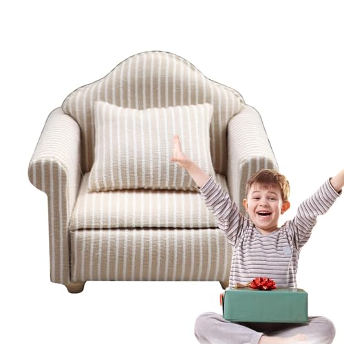 Puppenhaussofa – Miniatur-Wohnzimmermöbel, Puppenhaus-Couchgarnitur | Winziges Gepolstertes Sofa Für Puppen, DIY-Minimöbel, Vintage-Puppenhaussitzmöbel, Plüschcouch Für Kinder Als Spielzeughausdekor Puppenhaussofa – Miniatur-Wohnzimmermöbel, Puppenhaus-Couchgarnitur | Winziges Gepolstertes Sofa Für Puppen, DIY-Minimöbel, Vintage-Puppenhaussitzmöbel, Plüschcouch Für Kinder Als Spielzeughausdekor von Generic