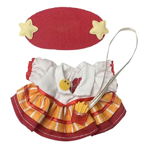 Puppenkleidung für 17 cm große Puppen, perfekt zum Spielen Ausstellen, Puppenzubehör für Sammler (Keine Puppen) Tne551 (Red, 10cm) von Generic