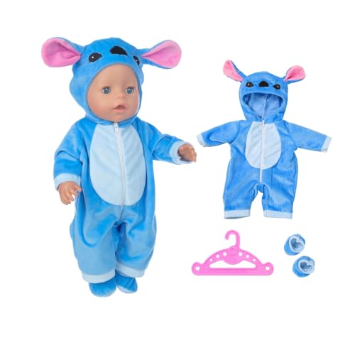 Puppenkleidung 35-43 cm, Puppenkleidung 43 cm für Babypuppen Enthält EIN Kleid, eine Kleidung Bekleidung Outfits und Verbinden für Baby Puppen 14-18Inch(Blau) von Guoml