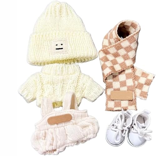 Puppenkleidungsset, modische Outfits für das 17 cm große, süßes Tier-Cosplay-Kostüm mit exquisiten Accessoires der Collector Series, Keine Puppe Tne597 (Beige, 17cm) von Generic