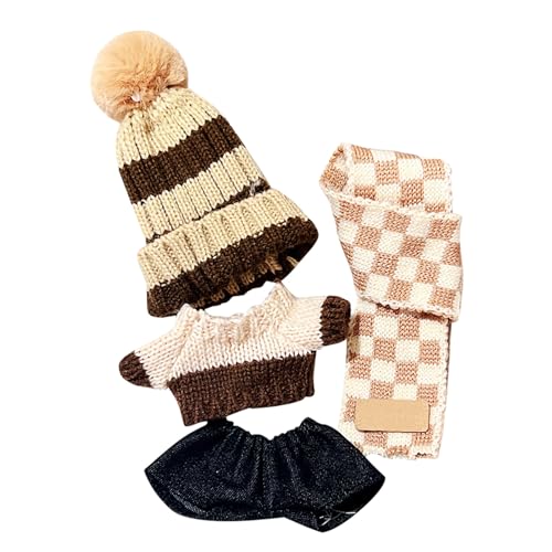 Puppenkleidungsset, modische Outfits für das 17 cm große, süßes Tier-Cosplay-Kostüm mit exquisiten Accessoires der Collector Series, Keine Puppe Tne603 (Brown, 17cm) von Generic