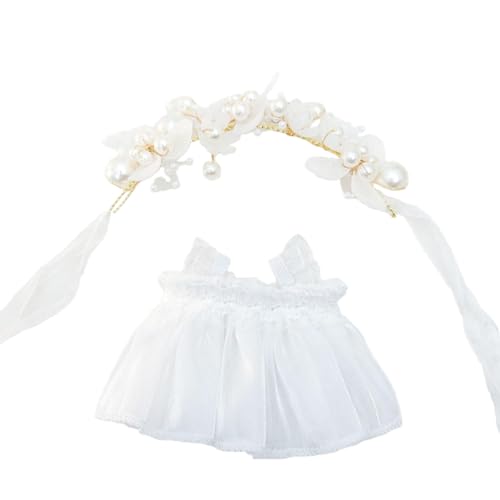 Puppenkleidungsset, modische Outfits für das 17 cm große Spielzeug, süßes Tier-Cosplay-Kostüm mit exquisiten Accessoires der Collector Series, Keine Puppe KzW804 (White, 17cm) von Generic