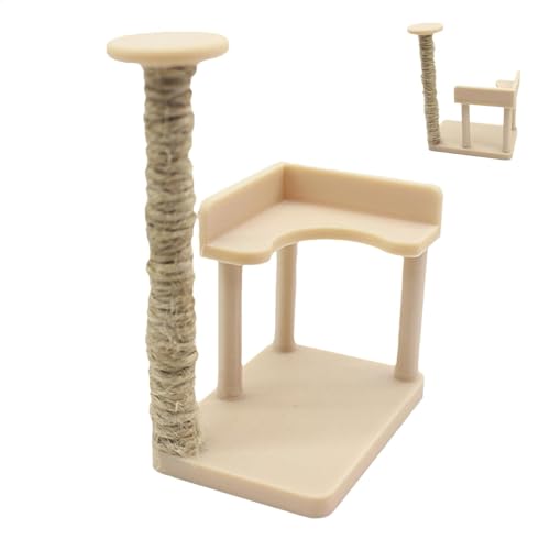 Puppenmöbel, Kletterbaum für kleine Katzen - Miniatur-Katzenteiger 1:12, handgefertigtes Katzenklettergestell Modell, handgefertigte Landschaftsdekoration Puppenmöbel, Kletterbaum für kleine Katzen - Miniatur-Katzenteiger 1:12, handgefertigtes Katzenklettergestell Modell, handgefertigte Landschaftsdekoration von Generic