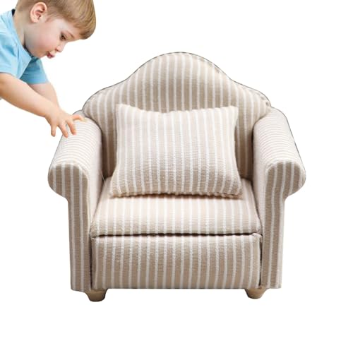 Puppensofa, realistische Möbel für Puppenhaus - Puppensofa Miniatur Sofa Doll Sofa Puppenhaus Sofa Doll Sofa Safe Möbel, Stall -Kinderspielzeug für Kinder, und Mädchen von Generic
