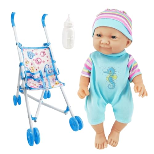 Puppenwagen – Puppenwagen, realistischer Puppenwagen | Spielzeugwagen für Mädchen, Puppenwagen, Simulationsspiel für Kinder, lustiges Geschenk von Generic
