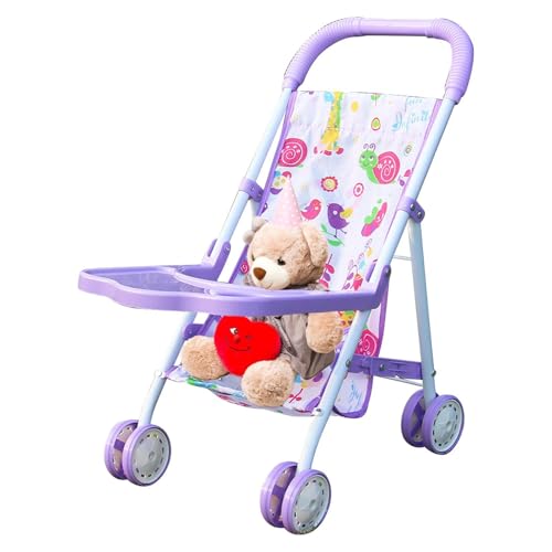 Puppenwagen mit Simulation für Mädchen – Puppenwagen für Kinder, Playhouse Walker, Puppenzubehör für Innen- und Außenbereich, Spielset für Mädchen von Generic