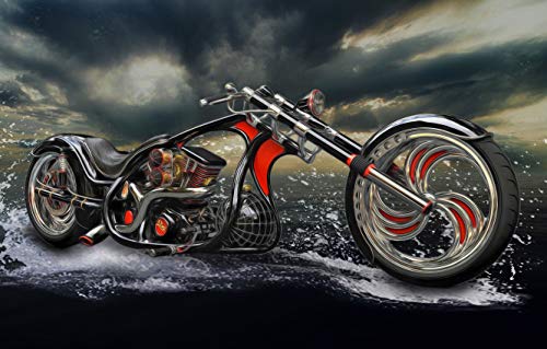 Puzzle, 1000 Teile, für Erwachsene, cool, Motorrad, Spritzwasser, 75 x 50 cm Puzzle, 1000 Teile, für Erwachsene, cool, Motorrad, Spritzwasser, 75 x 50 cm von Generic