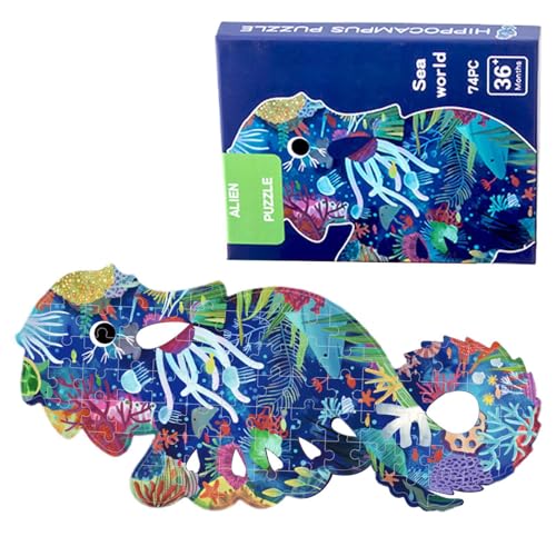 Puzzle, Tierpuzzle - Unterwasserwelt Puzzle 'Elefant Cartoon für Erwachsene | Interaktives frühes Lernspiel Tierillustration Tierpuzzle Scu Spielzeug von Generic