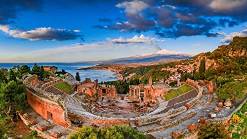 Puzzle 1000 Teile Antikes Theater Von Taormina, Sizilien, Italien 75 * 50Cm von Generic