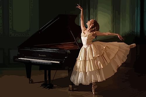 Puzzle 1000 Teile Ballerina Tanzt Neben Dem Klavier 75 * 50Cm von Generic