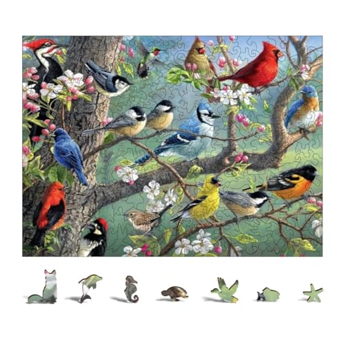 Puzzle 300 Teile Kinder Tierthema Unregelmäßiges Puzzle Eltern-Kind-Interaktion und Heimdekorations-Kunstpuzzle Geschenkideen für Kinder (Farbe 5) von Generic