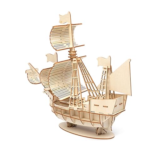 Puzzle Bausteine Bausteine Segelschiff Bausteine | Segelboot Puzzle Bausatz 3D Holz Segelboot Bausteine - Lustige Puzzleblöcke Puzzle Bausteine Bausteine DIY Bausteine von Generic