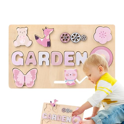 Puzzle-Formen-Sortierblock, Holzstift-Puzzle, buntes Holzpuzzle, pädagogisches Puzzle aus Holz, Puzzle mit Stecknadeln, Bausteine von Generic
