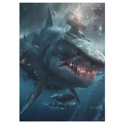 Puzzle Für Erwachsene 1000 Teile Holzpuzzle | Megalodon Puzzle Puzzle | Hochauflösendes | Gelegenheitsspiel Art-Deco-Landschaft Größe: 300 PCS von Generic