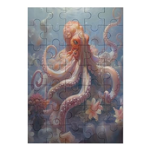 Puzzle Für Erwachsene 1000 Teile Holzpuzzle | Octopus Puzzle Puzzle | Hochauflösendes | Gelegenheitsspiel Art-Deco-Landschaft Größe: 35 von Generic