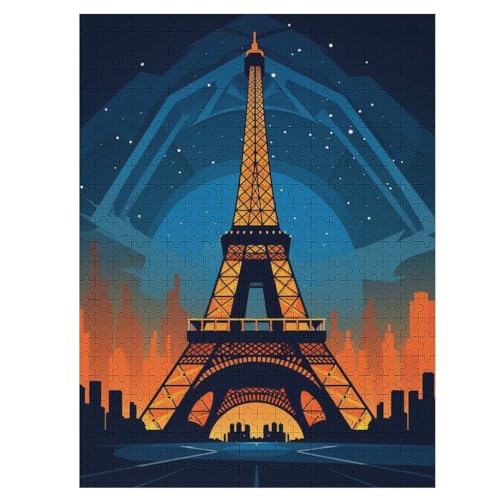 Puzzle Für Erwachsene 1000 Teile Holzpuzzle | Paris Scene Puzzle Puzzle | Hochauflösendes | Gelegenheitsspiel Art-Deco-Landschaft Größe: 500 von Generic