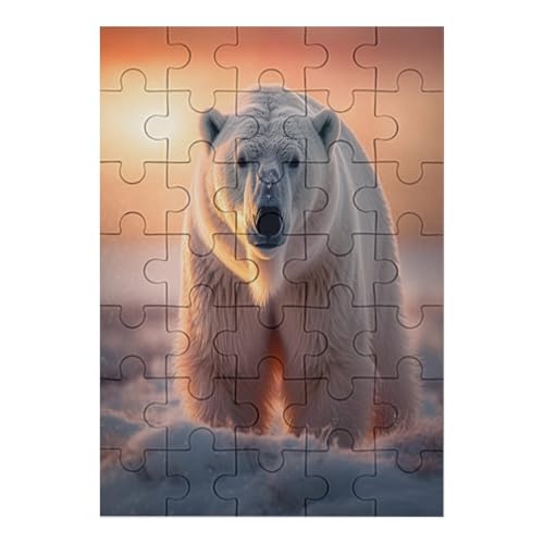 Puzzle Für Erwachsene 1000 Teile - Polar Bear Puzzle - - Für Kinder Dekompressionsspielzeug Für Kinder Dekompressionspuzzle Größe: 35 von Generic