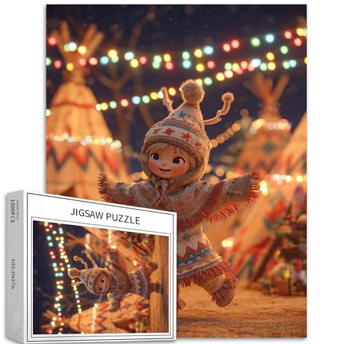 Puzzle "Girl at The Dance", 1000 Teile für Erwachsene, Weihnachtsfeier, Szene, Kunst, Puzzle, bunt, DIY-Puzzle, für Heimdekoration, Geschenke, Familienpuzzle, perfekt für Spielabende, 50 x 70 cm Puzzle "Girl at The Dance", 1000 Teile für Erwachsene, Weihnachtsfeier, Szene, Kunst, Puzzle, bunt, DIY-Puzzle, für Heimdekoration, Geschenke, Familienpuzzle, perfekt für Spielabende, 50 x 70 cm von Generic