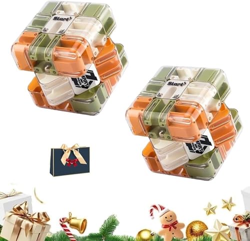 Puzzle -Labyrinth -Würfel, 3D Magic Cube Labyrinth Ball Puzzle, EIN tätiges Hirnteaser -Spielzeug, räumliches Bewusstsein Gehirntraining für Relax- und Logikentwicklung, Hirnteaserspielzeug,A 2pcs von Generic