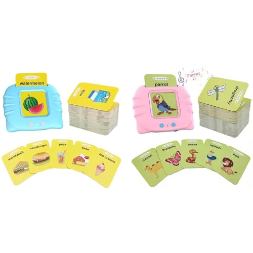 Puzzle -Lernspielzeug - Sound aktivierte Karten, Kinderlehrspiel | Hörverständnis Flash -Karten, Vorschullernwerkzeuge für Kinder, interaktives Audiospielzeug für Kinder kognitive Entwicklung von Generic