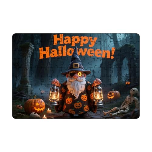 Puzzle-Set mit Halloween-Motiven. Lernpuzzles, perfekt für den Spieleabend mit der Familie (mit Nummer auf der Rückseite). KzW880 (Black, 30x21cm) von Generic