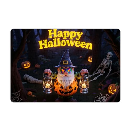 Puzzle-Set mit Halloween-Motiven. Lernpuzzles, perfekt für den Spieleabend mit der Familie (mit Nummer auf der Rückseite). KzW883 (Black, 30x21cm) von Generic