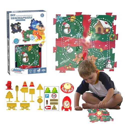 Puzzle-Spielset mit Rennstrecke für Autos mit Puzzlebahn - elektrische Puzzlebahn für Kinder im Vorschulalter, Puzzlebahn für Lernfahrzeuge für und Mädchen, Fähigkeiten mo Puzzle-Spielset mit Rennstrecke für Autos mit Puzzlebahn - elektrische Puzzlebahn für Kinder im Vorschulalter, Puzzlebahn für Lernfahrzeuge für und Mädchen, Fähigkeiten mo von Generic