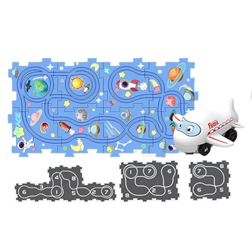 Puzzle-Spielzeug, Lernspielzeug mit Puzzlebahn - Rennstrecken-Set für Kinder Puzzle Racer | Kreatives Elektroauto Spielset für Spielzeugautos, Spielset für Vergnügungspark, Puzzle-Spielzeug, Lernspielzeug mit Puzzlebahn - Rennstrecken-Set für Kinder Puzzle Racer | Kreatives Elektroauto Spielset für Spielzeugautos, Spielset für Vergnügungspark, von Generic