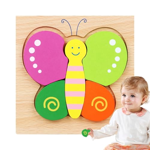 Puzzle Tiere aus Holz für | Lernpuzzle für Kleinkinder – kreative Tierspielzeuge für 4 bis 6 Jahre, frühes Lernspielzeug aus Holz von Generic