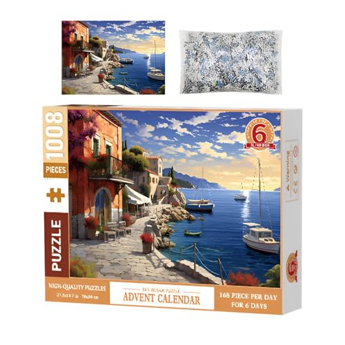 Puzzle Weihnachtskalender - Adventskalender 2024 Weihnachtspuzzle, Vistaprint Weihnachts-Countdown-Kalender Puzzle für, Vintage Urlaubspuzzle Countdown-Kalender von Generic