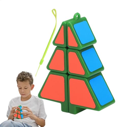 Puzzle-Würfel, Geschwindigkeitswürfel in Form eines Weihnachtsbaums, Anhänger, ultra-glattes Puzzle, kreatives Spielzeug, 1 x 2 x 3 cm, Weihnachtsbaum, Dekoration des Weihnachtsbaums von Generic