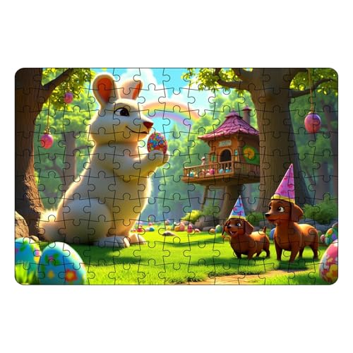 Puzzle aus Holz, Hase, mehrfarbig, 200 Teile, einzigartige Formen | Innendekoration für Ostern | Lernspiel und Spaß für Erwachsene, Jugendliche und Kinder Puzzle aus Holz, Hase, mehrfarbig, 200 Teile, einzigartige Formen | Innendekoration für Ostern | Lernspiel und Spaß für Erwachsene, Jugendliche und Kinder von Generic