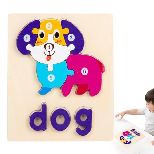 Puzzle aus Holz für Kleinkinder, Holzpuzzle für – Puzzleblöcke Spielzeug – Lernspielzeug für Kleinkinder, Farbformen, Lernpuzzle der Wörter für G Puzzle aus Holz für Kleinkinder, Holzpuzzle für – Puzzleblöcke Spielzeug – Lernspielzeug für Kleinkinder, Farbformen, Lernpuzzle der Wörter für G von Generic