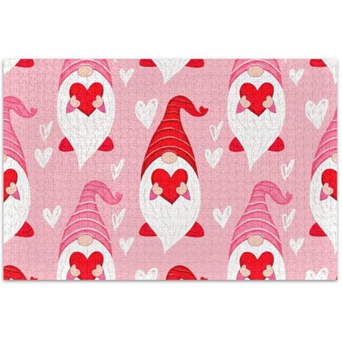 Puzzle für Erwachsene, 500 Teile, weißer Elefant, Partygeschenke, niedliche Zwerge, Rosa, einzigartiges Puzzle, Kunstmalerei, 500 Teile von Generic