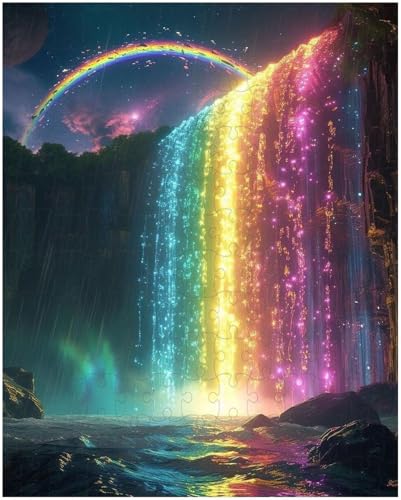 Puzzle für Erwachsene, Bezauberndes Regenbogen-Landschaftsgemälde (E ; 1000 Piece) von Generic
