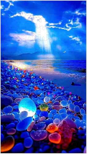 Puzzle für Erwachsene, Bunte Fantasie-Kristallkiesel (J ; 1000 Piece) von Generic