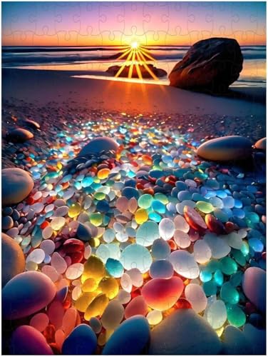 Puzzle für Erwachsene, Bunte Fantasie-Kristallkiesel (M ; 1000 Piece) von Generic