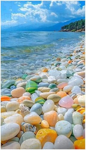 Puzzle für Erwachsene, Bunter Strand, Kieselsteine (A ; 1000 Piece) von Generic