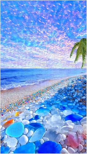 Puzzle für Erwachsene, Bunter Strand, Kieselsteine (K ; 1000 Piece) von Generic