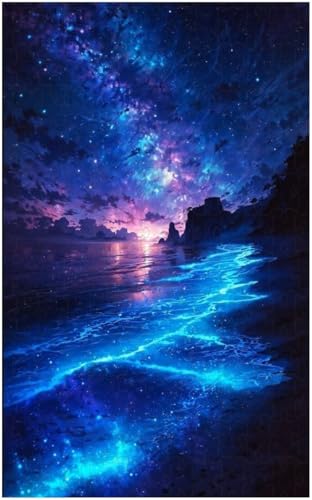 Puzzle für Erwachsene, Kristallschmetterlinge, Sandstrände, Muscheln, Bunte Wellen (C ; 1000 Piece) von Generic