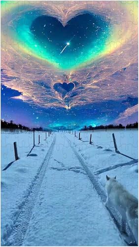 Puzzle für Erwachsene, Winterschneeszene (Love ; 1000 Piece) von Generic