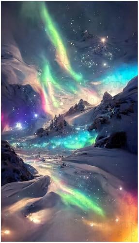 Puzzle für Erwachsene, Wunderschöne Aussicht auf Aurora (E ; 1000 Piece) von Generic