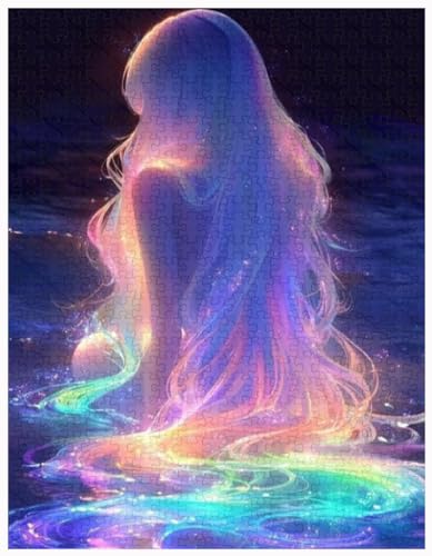 Puzzle für Erwachsene, kleines Mädchen mit bunten Langen Haaren (C ; 1000 Piece) von Generic